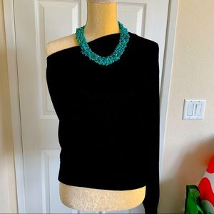 Michael Kors One-Sleeve Black Sweater